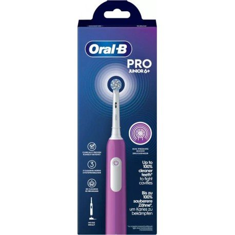 Oral-B Cepillo Eléctrico PRO 1 Junior Morado +6 Años