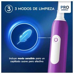 Oral-B Cepillo Eléctrico PRO 1 Junior Morado +6 Años