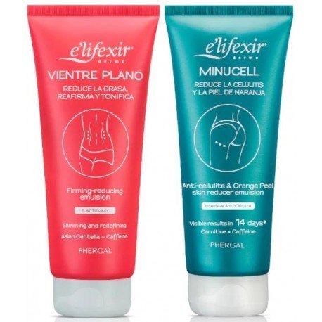 Elifexir Minucell Crema Anticelulitis 200 ml + Crema Reductora Vientre Plano 200 ml