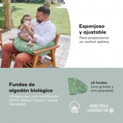 Babymoov B Love Cojín de Lactancia y Maternidad 2 en 1 Wind Green