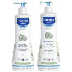 Comprar Mustela Babygel Baño Espuma 750 ml + Hydra Bebé Leche 750 ml