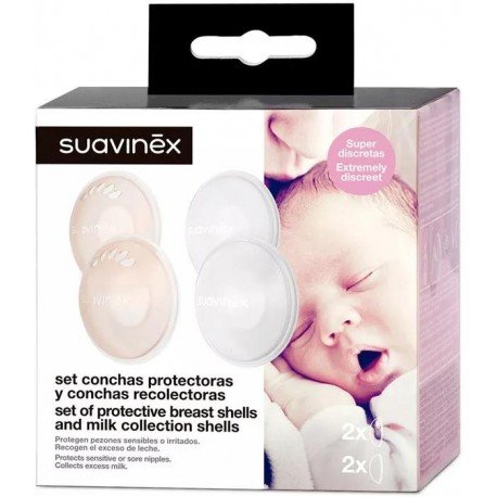 Suavinex Set 2 Conchas Protectoras y 2 Conchas Recolectoras