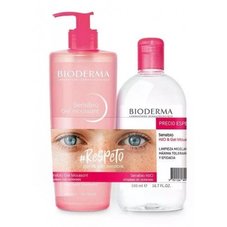 Bioderma Sensibio Agua Micelar 500ml + Gel Moussant 500ml