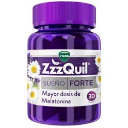 ZzzQuil Sueño Forte Mayor Dosis de Melatonina para Dormir 3x30 Gummies
