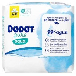 Comprar Dodot Toallitas Pure Aqua 0% Plástico 6x48 uds