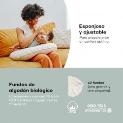 Babymoov B Love Cojín de Lactancia y Maternidad 2 en 1 Petals Blanco