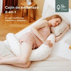 Babymoov B Love Cojín de Lactancia y Maternidad 2 en 1 Petals Blanco