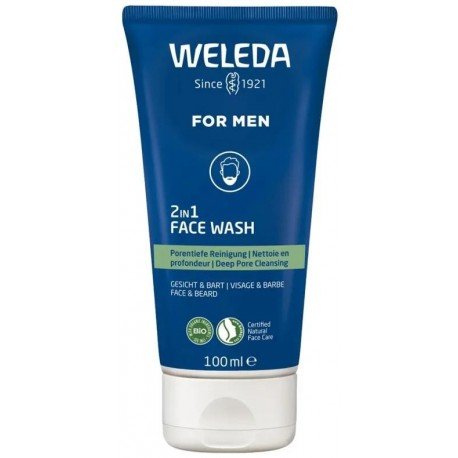 Weleda Gel Limpiador 2 en 1 Rostro y Barba 100 ml