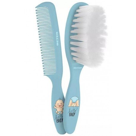 Beter Set de Peine y Cepillo para Bebé Azul