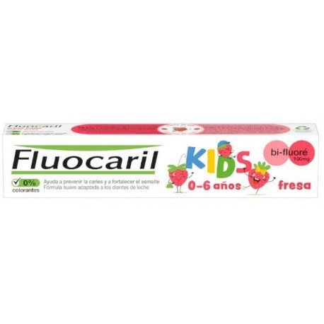Fluocaril Kids Gel Dentífrico 0-6 Años Fresa 75 ml