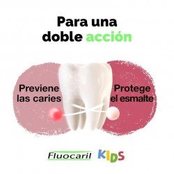 Fluocaril Kids Gel Dentífrico 0-6 Años Fresa 75 ml