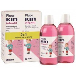 Comprar Kin FluorKin Infantil Enjuague Bucal Fresa 2x500 ml