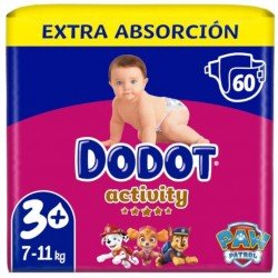 Comprar Dodot Pañales Activity Extra T3+ (7-11 Kg) 60 uds