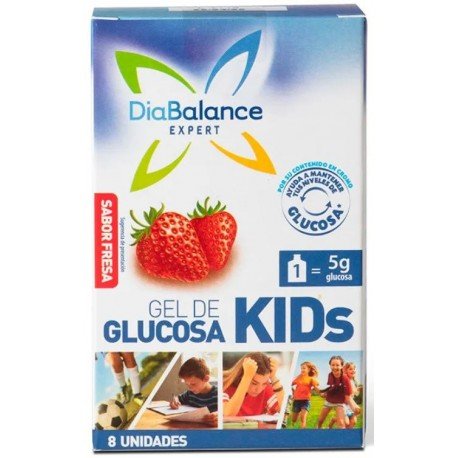 Diabalance Gel Glucosa Kids Sabor Fresa 8 uds
