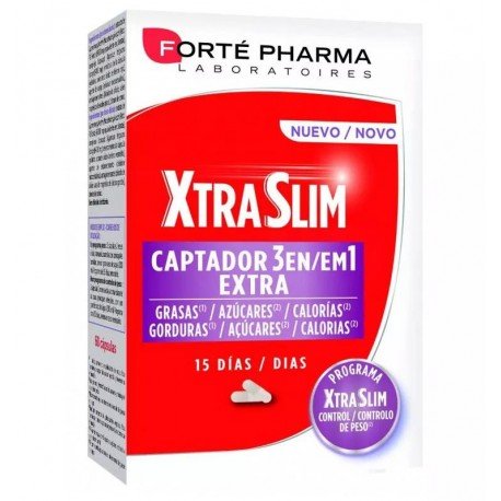 Forté Pharma XtraSlim Captador 3 en 1 60 Cápsulas