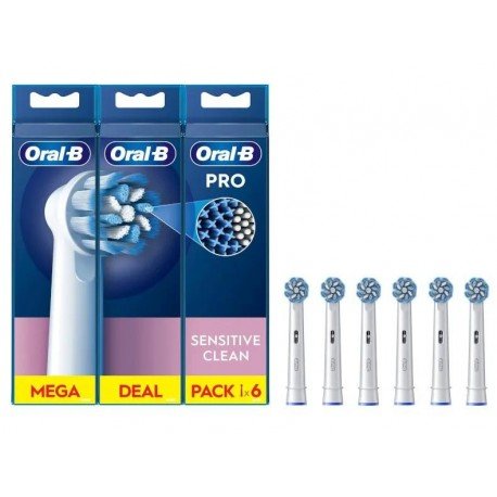 Oral-B Recambios Cepillo Eléctrico Sensitive Clean Pack 6 uds