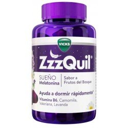 ZzzQuil Sueño Melatonina 1mg Dormir Frutos del Bosque 2x60 Gummies