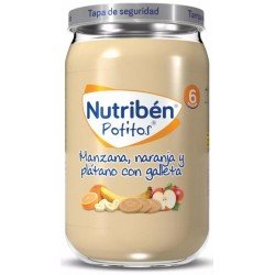Nutribén Potitos Variados Pollo, Cordero, Merluza y Frutas +6m 4 uds