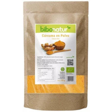 Bibonatur Cúrcuma en Polvo Cruda Bio 150 gr