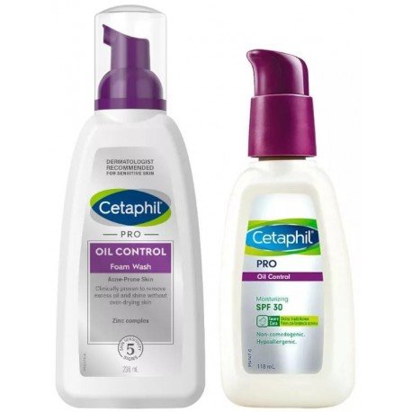 Cetaphil Pro Oil Control Espuma Limpiadora 235 ml + Crema Hidratante SPF30 118 ml