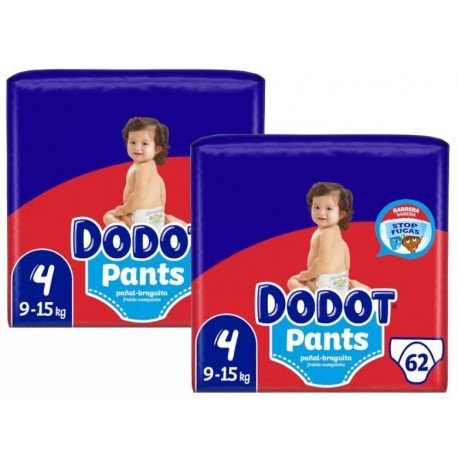 Dodot Pants Pañales-Braguita T4 (9-15 kg) 2x62 uds