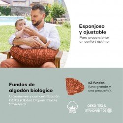 Babymoov B Love Cojín de Lactancia y Maternidad 2 en 1 Vegetal Terracotta