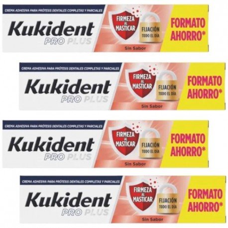 Kukident Pro Plus Firmeza al Masticar 4x57 gr PACK AHORRO