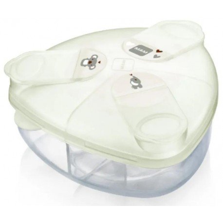 MAM Dosificador de Leche en Polvo 3 Compartimentos Extra Grandes Neutro