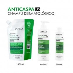 Vichy Dercos Technique Champú Anticaspa Cabello Graso 390 ml + Recarga 390 ml