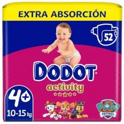 Comprar Dodot Pañales Activity Extra T4+ (10-15 Kg) 52 uds