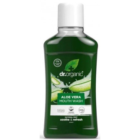 Dr. Organic Enjuague Bucal de Aloe Vera Orgánico 500 ml