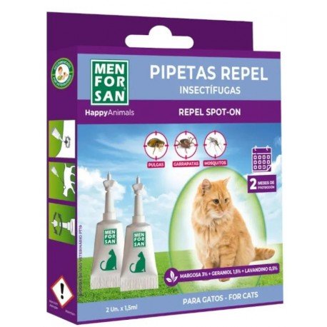 Menforsan Pipeta Anti-Insectos para Gatos 2 uds
