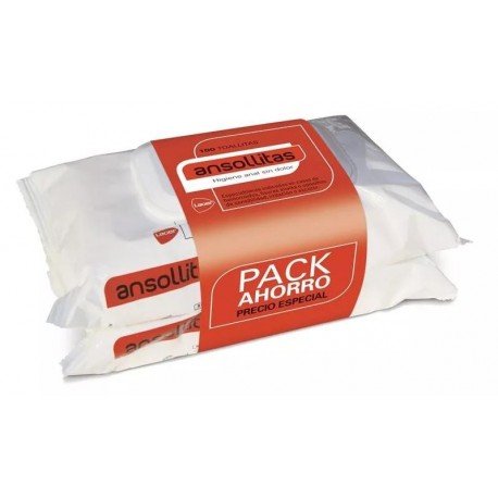 Lacer Ansollitas Toallitas Higiene Anal sin Dolor 2x50 uds