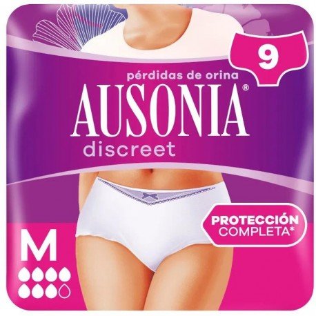 Ausonia Discreet Braguitas Incontinencia Mujer Plus M 9 uds