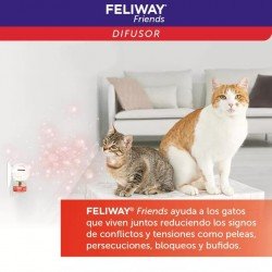 Feliway Friends Difusor + Recambio 30 Días Convivencia en Armonía