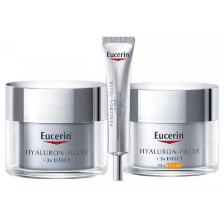 Eucerin Hyaluron-Filler Crema Día 50 ml + Crema Noche 50 ml + Contorno Ojos 15 ml
