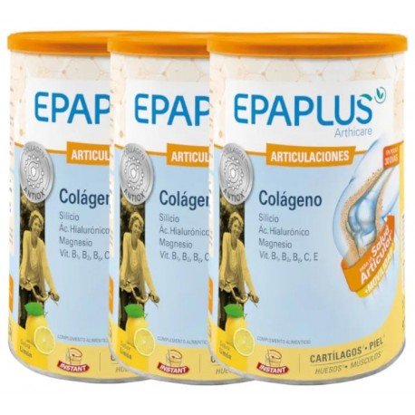 Epaplus Arthicare Colágeno + Silicio + Ácido Hialurónico Sabor Limón 3x334g
