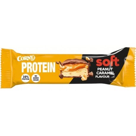 Corny Protein Barritas Proteicas de Cacahuete con Caramelo y Cobertura Chocolate 0% Azúcares Añadidos 45 gr