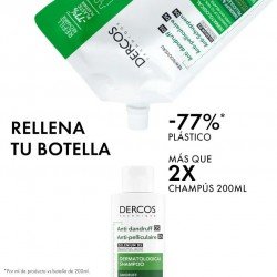 Vichy Dercos Technique Champú Anticaspa Cabello Seco 390 ml + Recarga