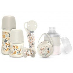 Comprar Suavinex Wonderland Set Biberones + Chupete + Dosificador + Portachupetes + Chupetero Beige