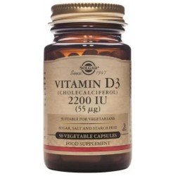 Comprar Solgar vitamina D3 2200 UI (Colecalciferol) 50 Cápsulas