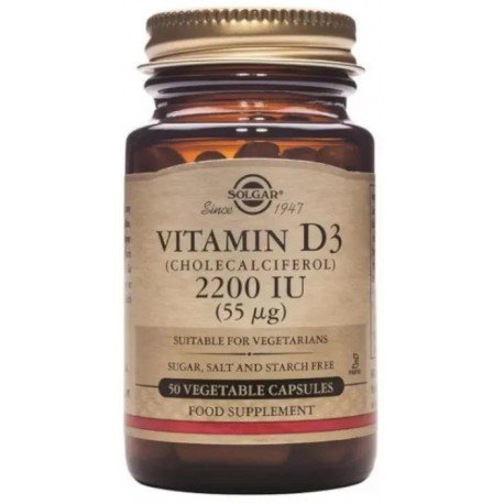 Solgar vitamina D3 2200 UI (Colecalciferol) 50 Cápsulas