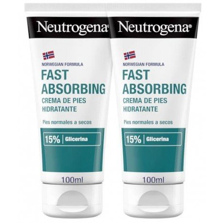 Neutrogena Crema Pies Hidratante Absorción Inmediata 2x100 ml