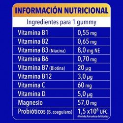 Bion3 Energy Multivitaminas con Probióticos, Vitaminas B12, C, D y Magnesio 2x60 Gummies