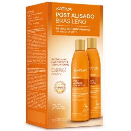 Kativa Post Alisado Champú 225 ml + Acondicionador 225 ml