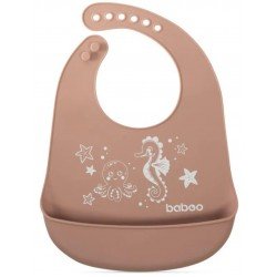 Comprar Baboo Babero de Silicona con Bolsillo Cacao +4m