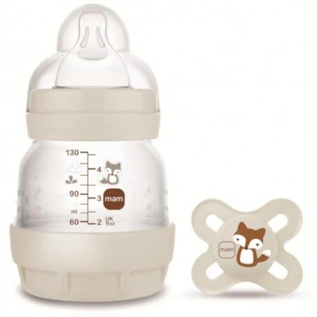 MAM Biberón Easy Start Anti-Colic 130 ml + Chupete Original Start 0-2m