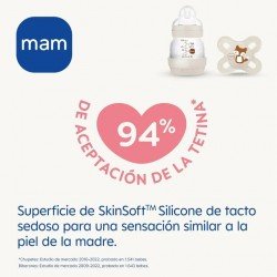 MAM Biberón Easy Start Anti-Colic 130 ml + Chupete Original Start 0-2m