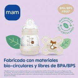 MAM Biberón Easy Start Anti-Colic 130 ml + Chupete Original Start 0-2m