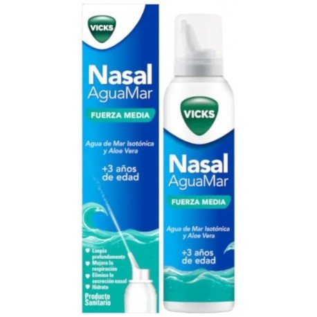Vicks Nasal Aguamar Fuerza Media +3 Años 120 ml